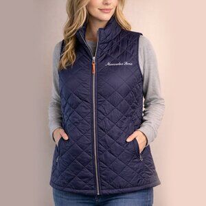 Weatherproof x Mercedes-Benz Diamond Quilted Navy Puffer Vest - Women’s XL - NWT
